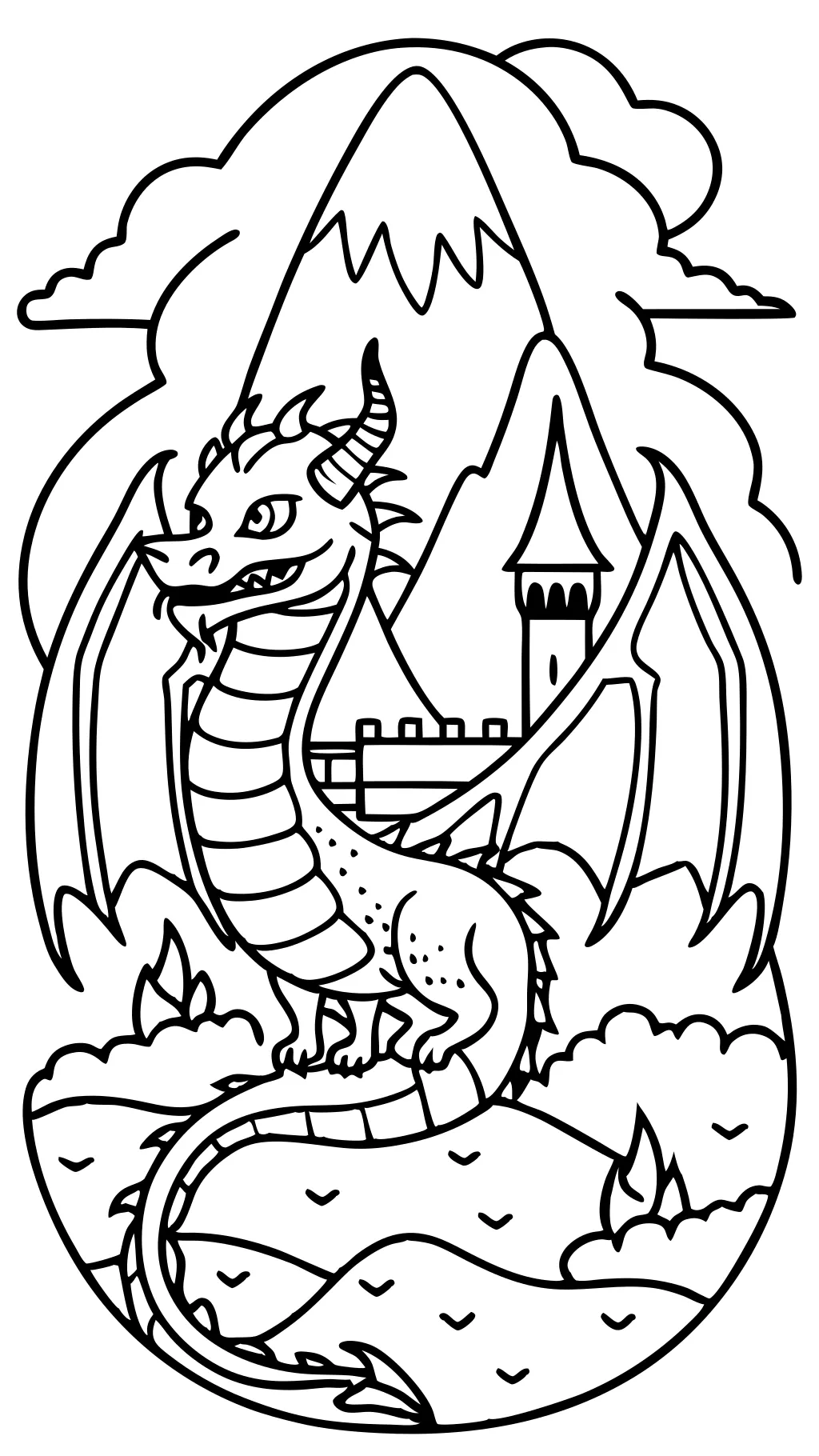 coloriages de dragon gratuit imprimable